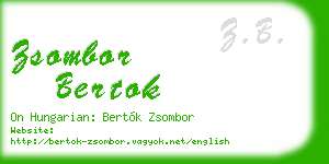 zsombor bertok business card