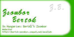 zsombor bertok business card